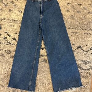 Zara Dark Blue Flare Jeans